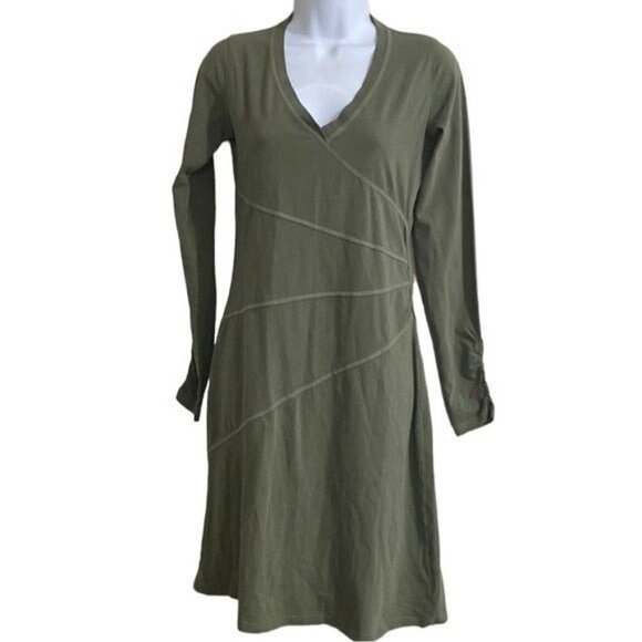 Athleta dress Sunburst nectar V neck green women XS yoga training outdoor - Picture 10 of 11